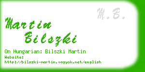 martin bilszki business card